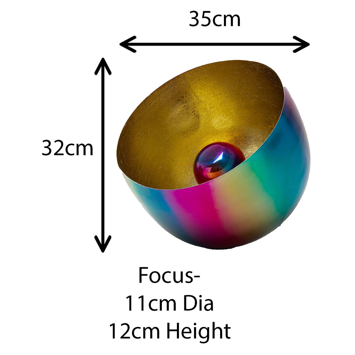 Lampadaire Rainbow dore Ø35cm multicolore, KARE DESIGN