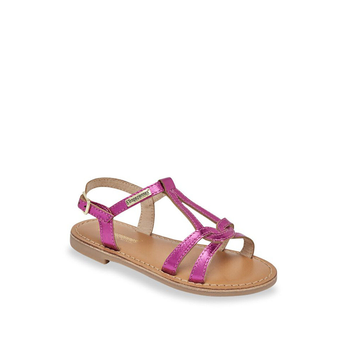 Sandales en cuir Backle fuchsia, LES TROPEZIENNES PAR M.BELARBI