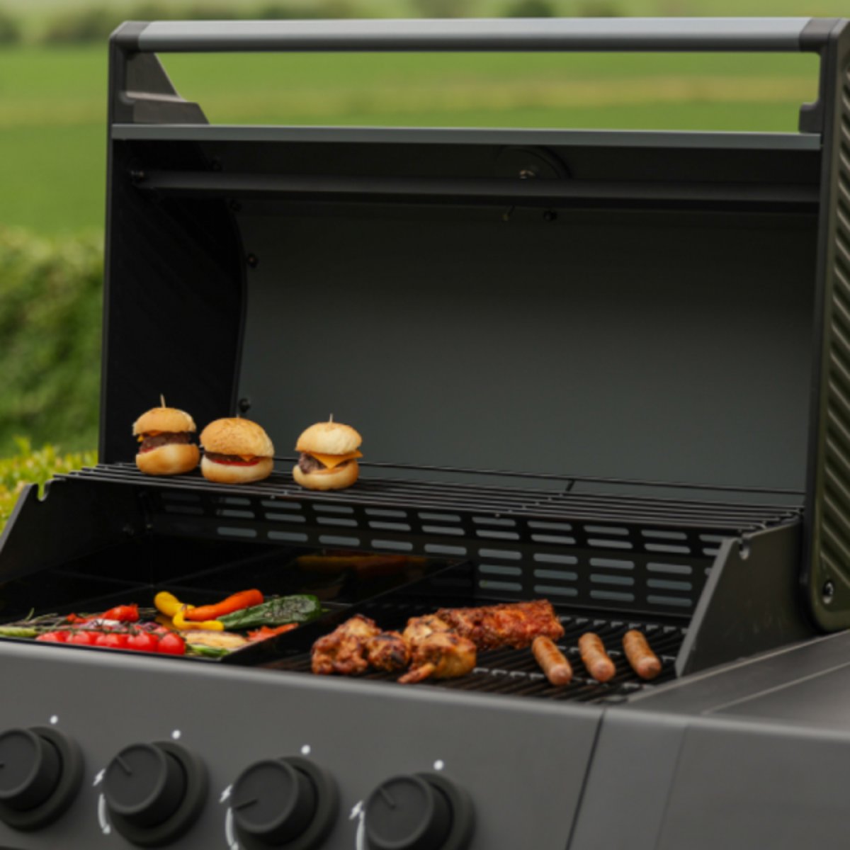 Barbecue Gaz, BURN 80 PRENIUM noir, COOK IN GARDEN
