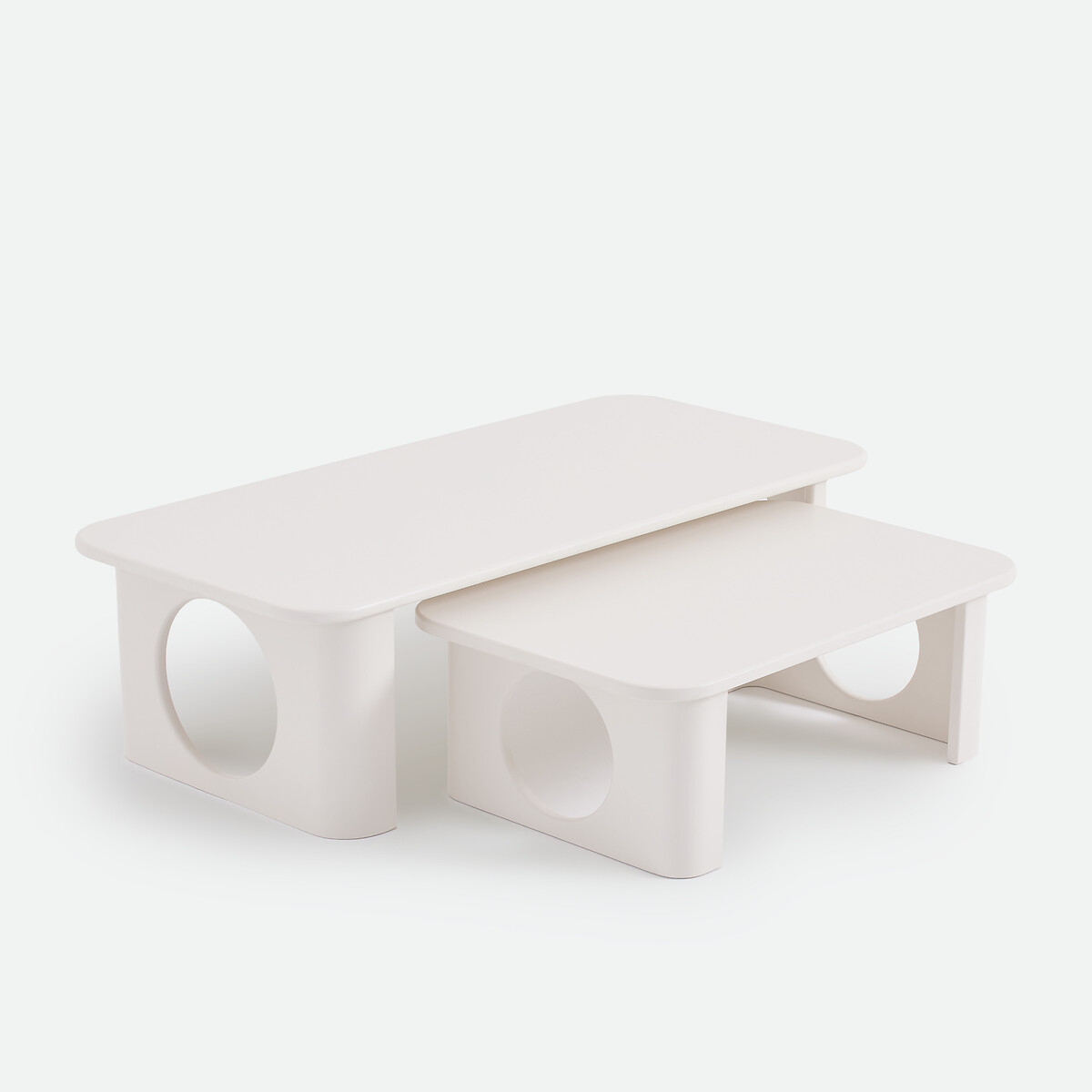 Mesa de centro com pernas esculpidas, comprimento 88 cm, MORTI cru, LA REDOUTE INTERIEURS
