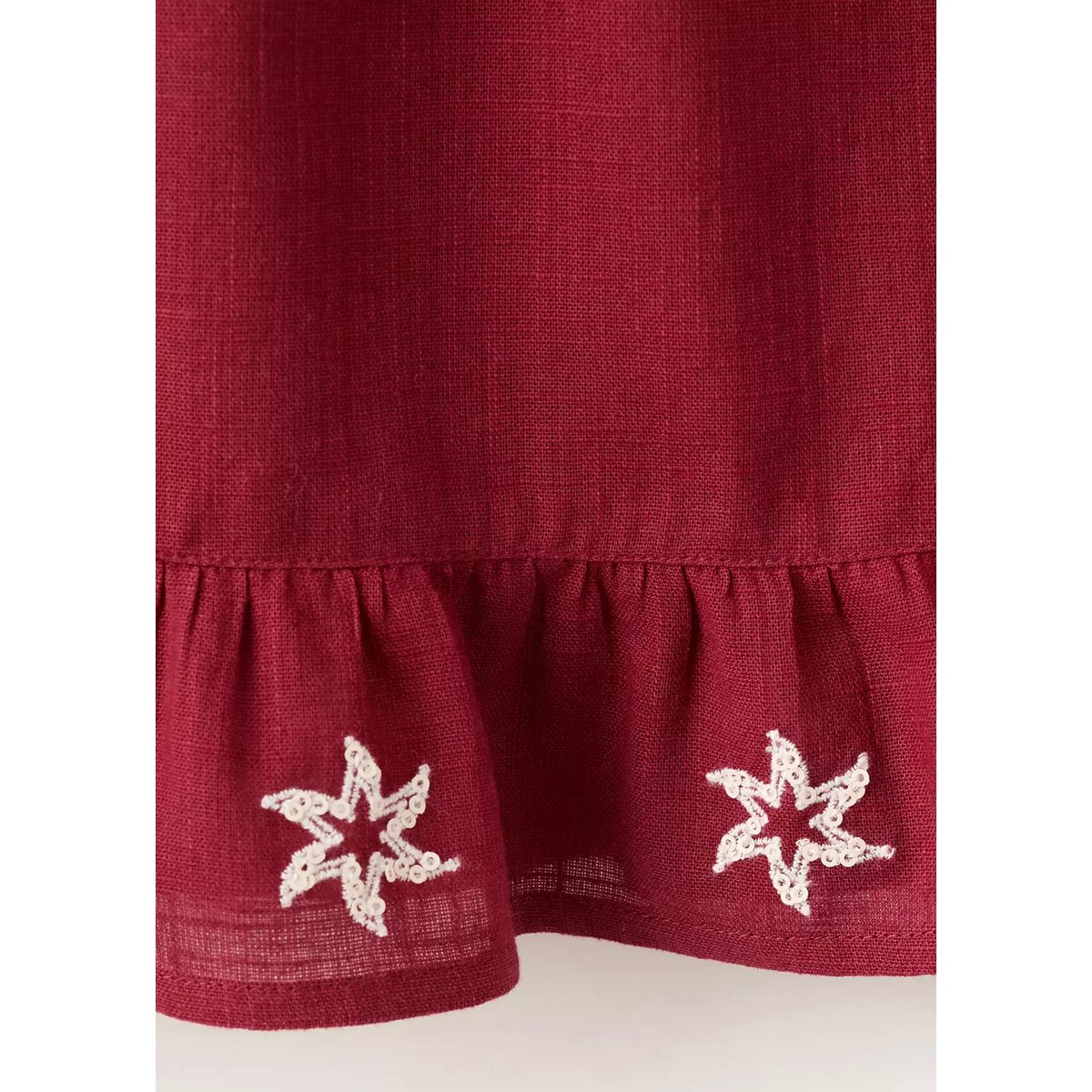 Top dos-nu avec détails brodés bordeaux, MANGO KIDS