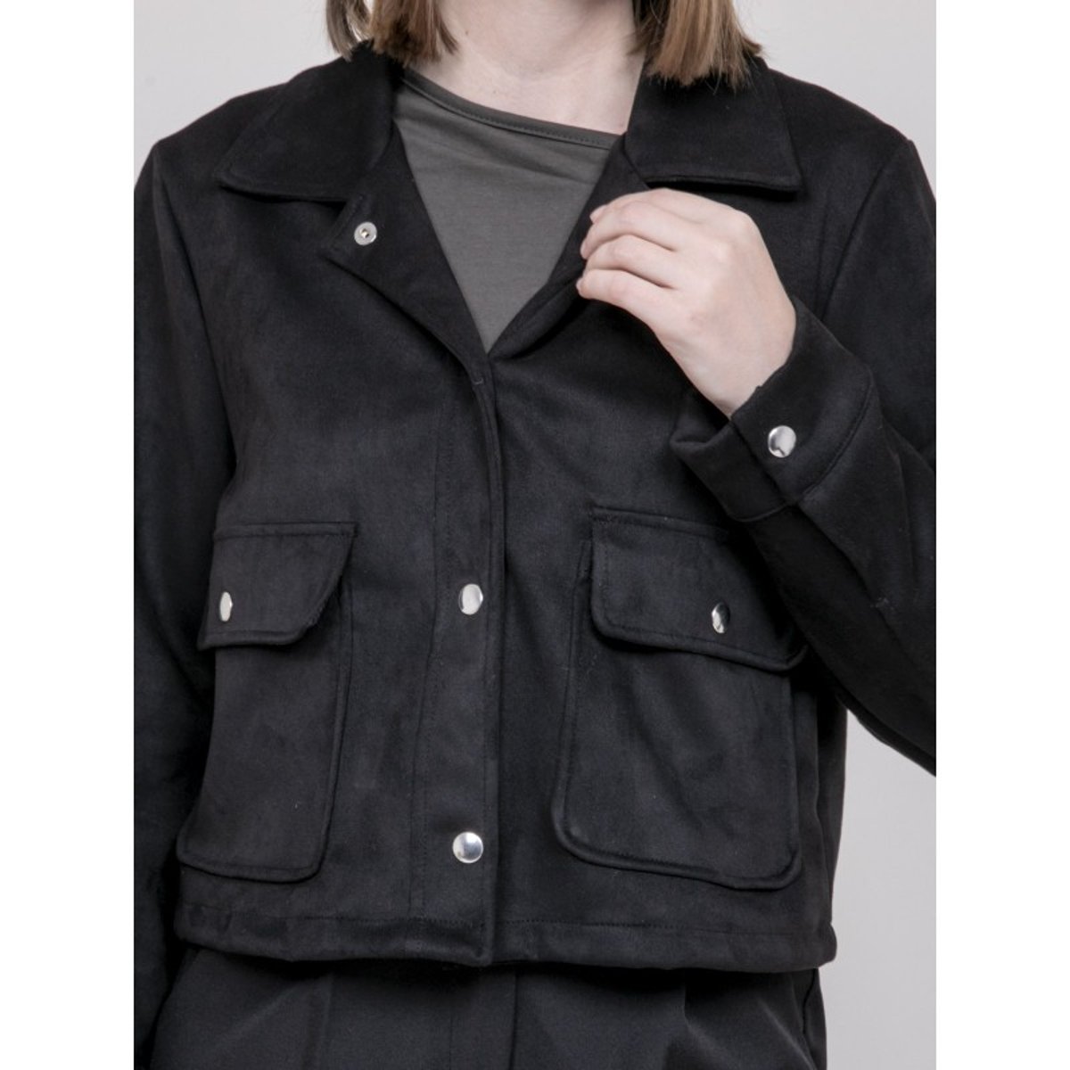 Veste En Suédine Uperla noir, DONA LISA