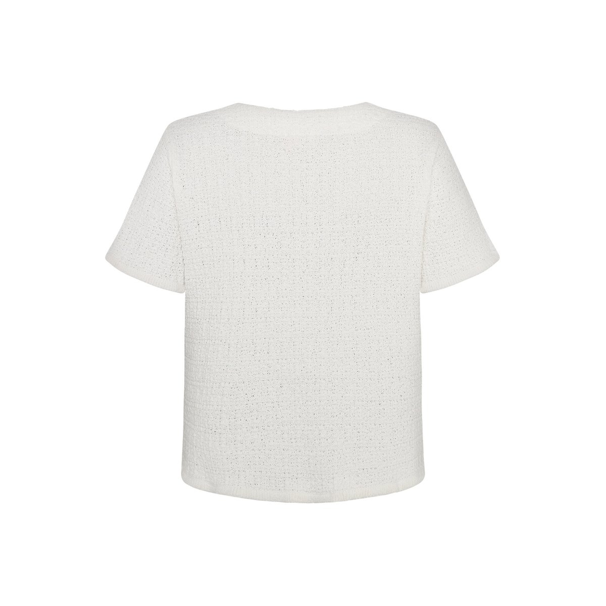 Cardigan en maille à encolure ronde blanc, CARTOON