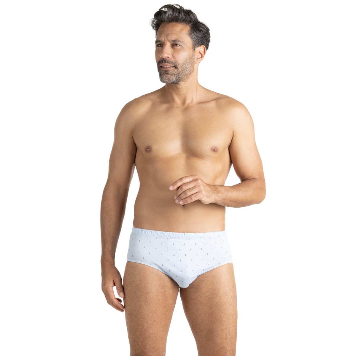Slip taille haute imprimé bleu ciel, EMINENCE