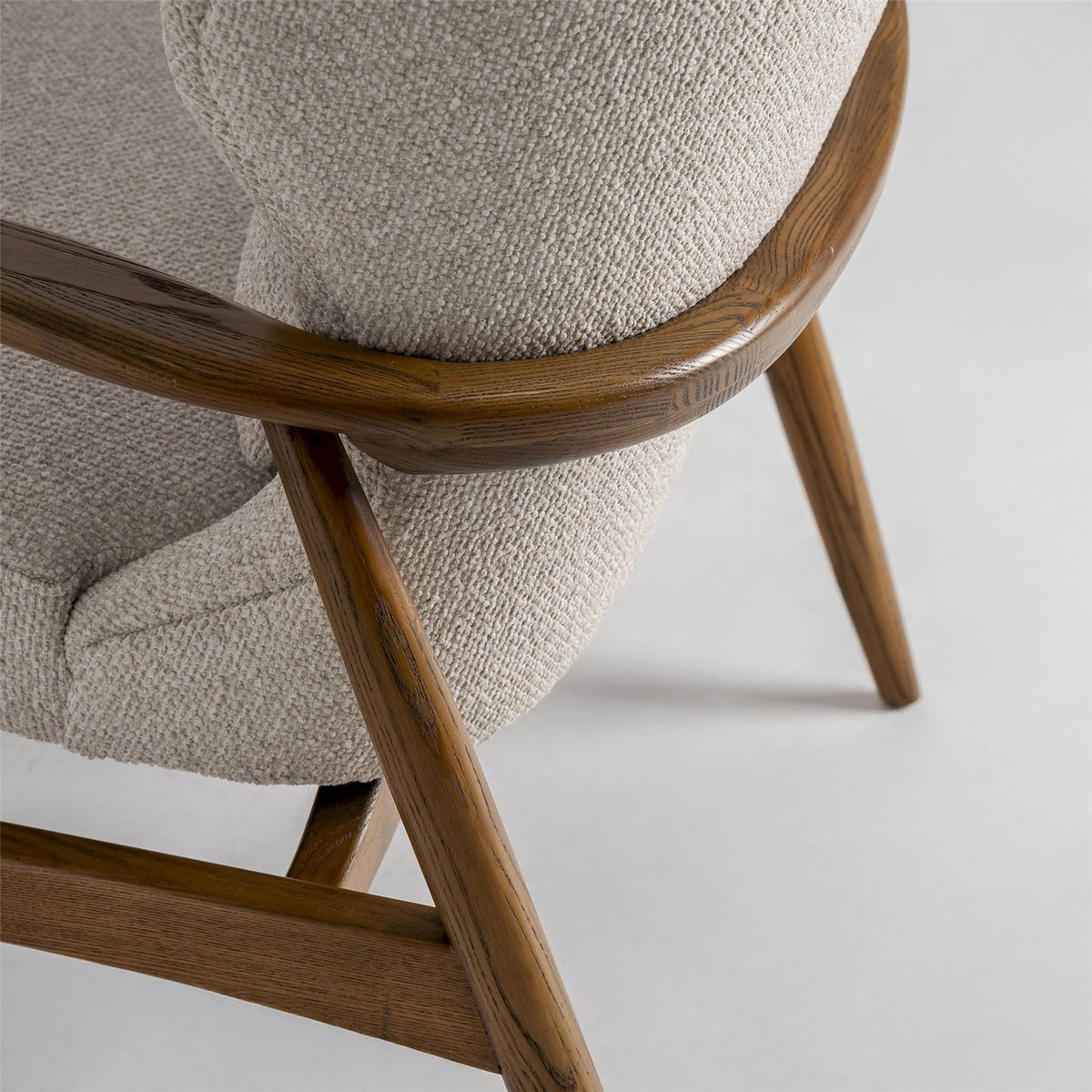 Fauteuil contemporain effet marbré beige effet marbré, RECOLLECTION