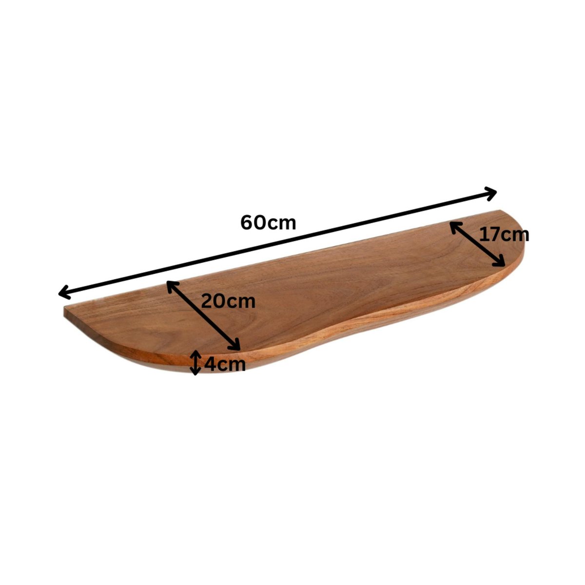 Etagère murale en bois à bords naturels (lot de 2) ARBOR bois naturel, PIER IMPORT