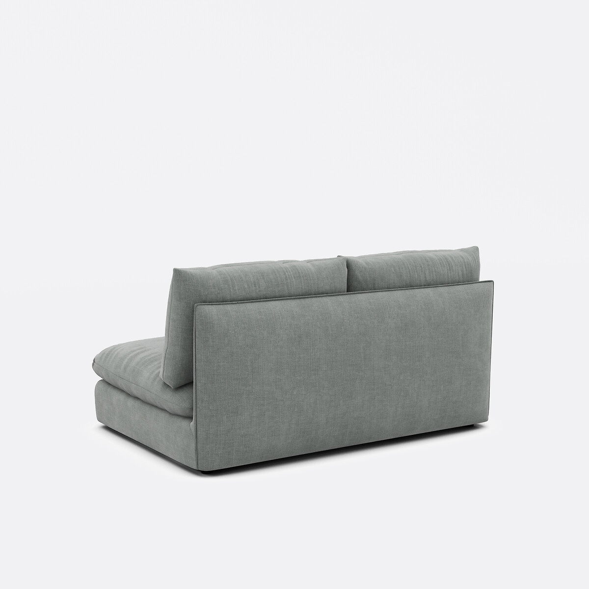 2-sitziges Bankelement für ein modulares Sofa, in Strukturstoff, MALO grautürkis, LA REDOUTE INTERIEURS
