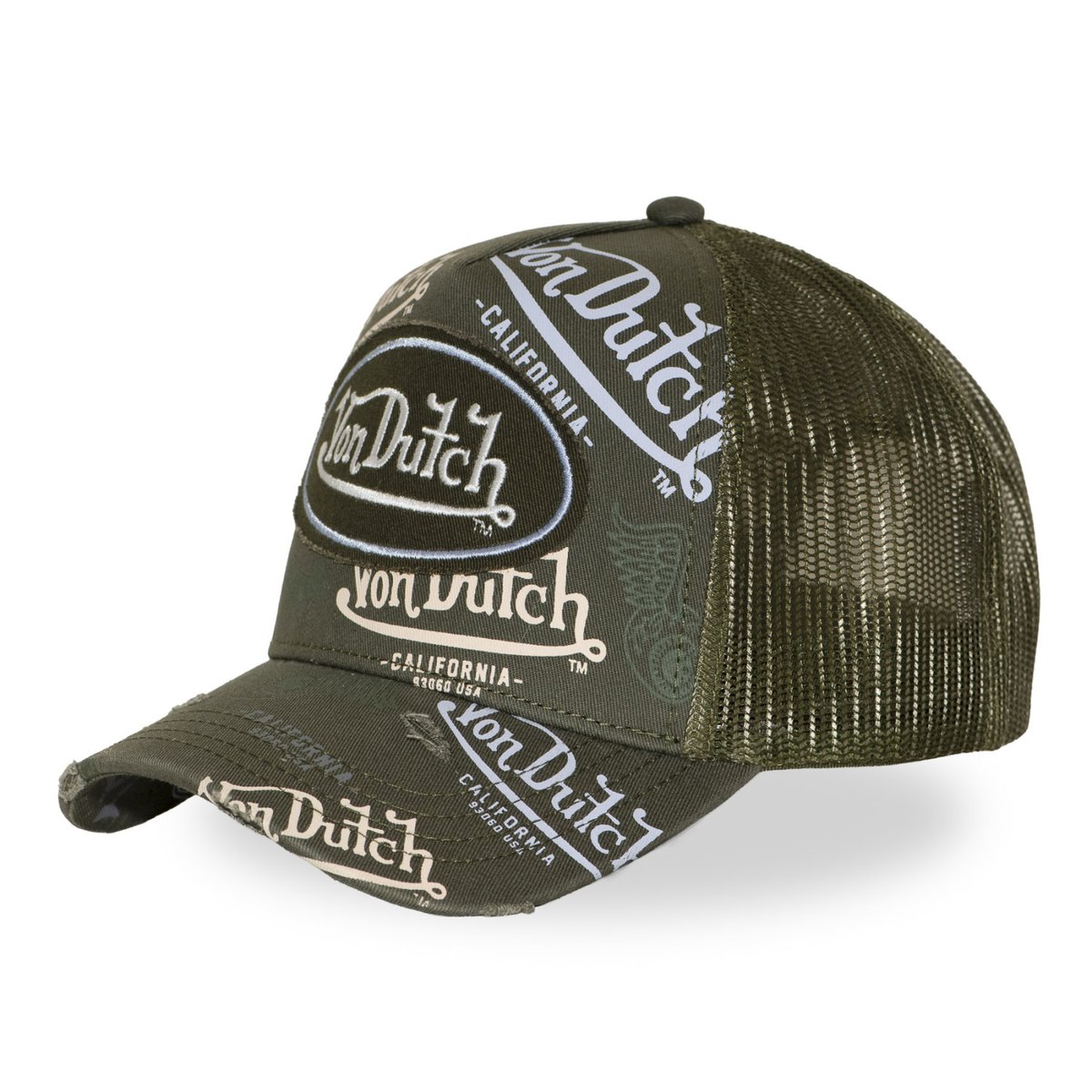 Casquette Trucker Cafe kaki/bleu/beige/noir, VON DUTCH