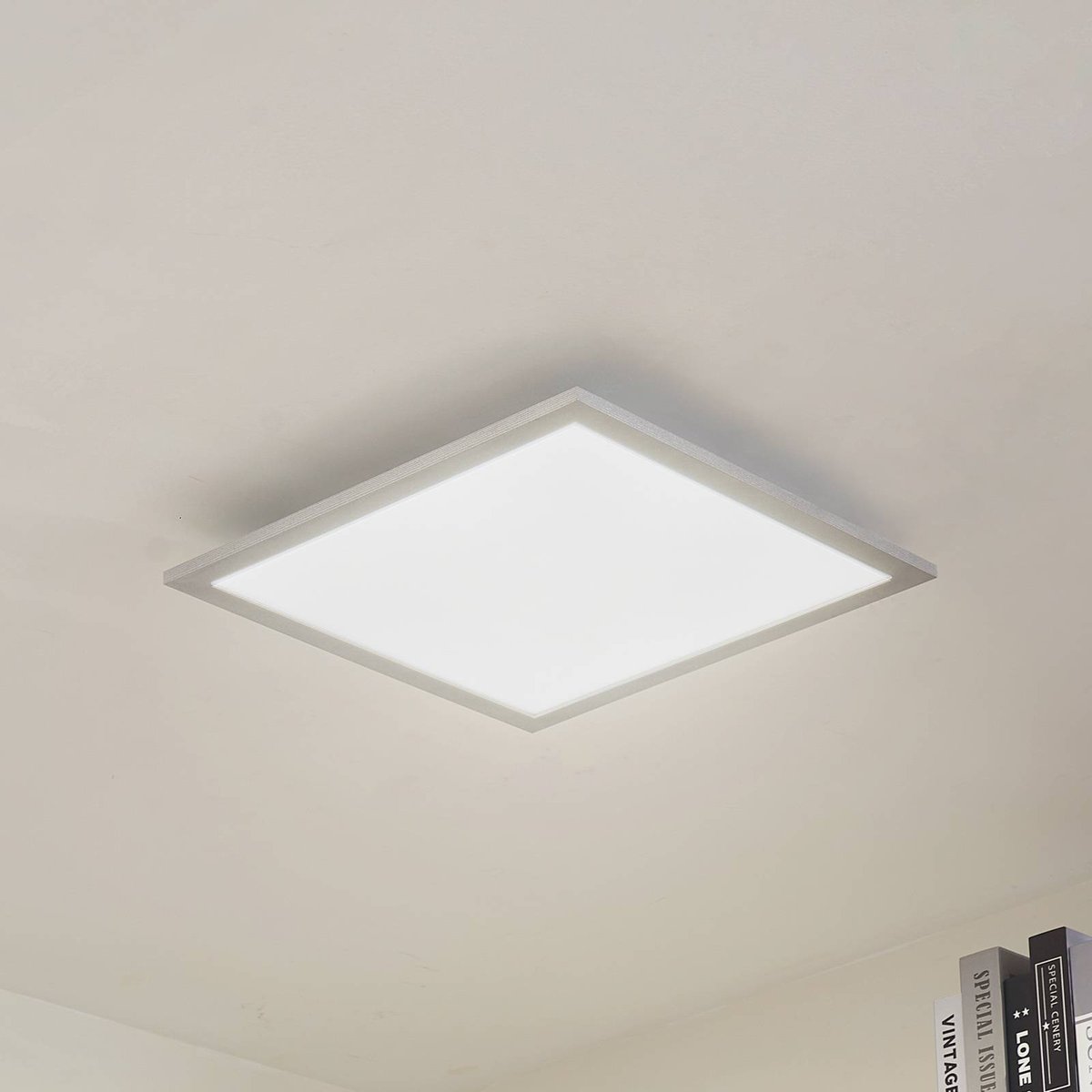 Plafonnier en aluminium moderneLED, Lyndra argent, blanc, ARCCHIO