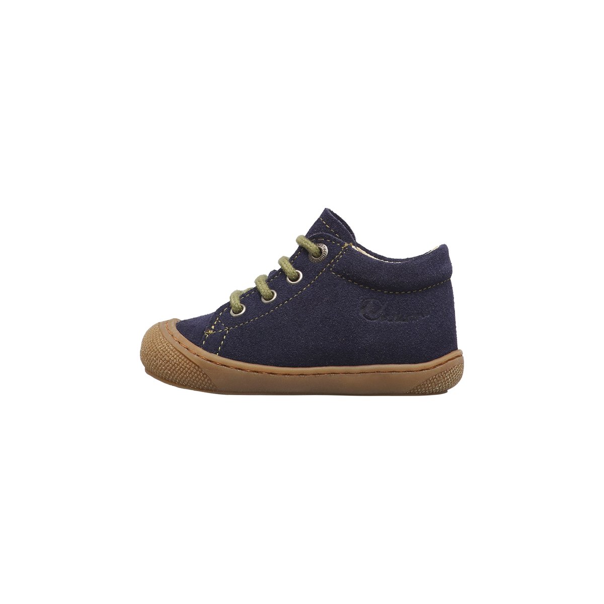 Chaussures premiers pas en suède COCOON marine-kaki, NATURINO