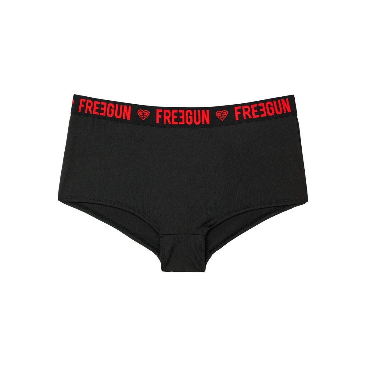 Lot De 4 Shortys Microfibre noir/gris/rouge, FREEGUN