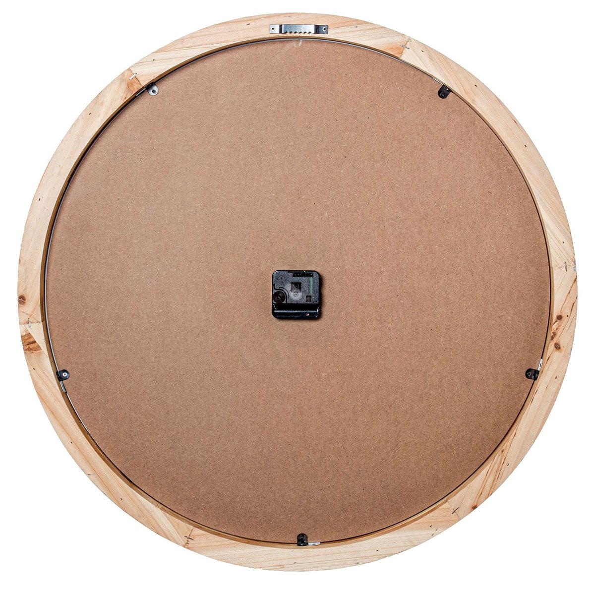 Grande horloge murale bois 65x65x6.5cm bois, WADIGA