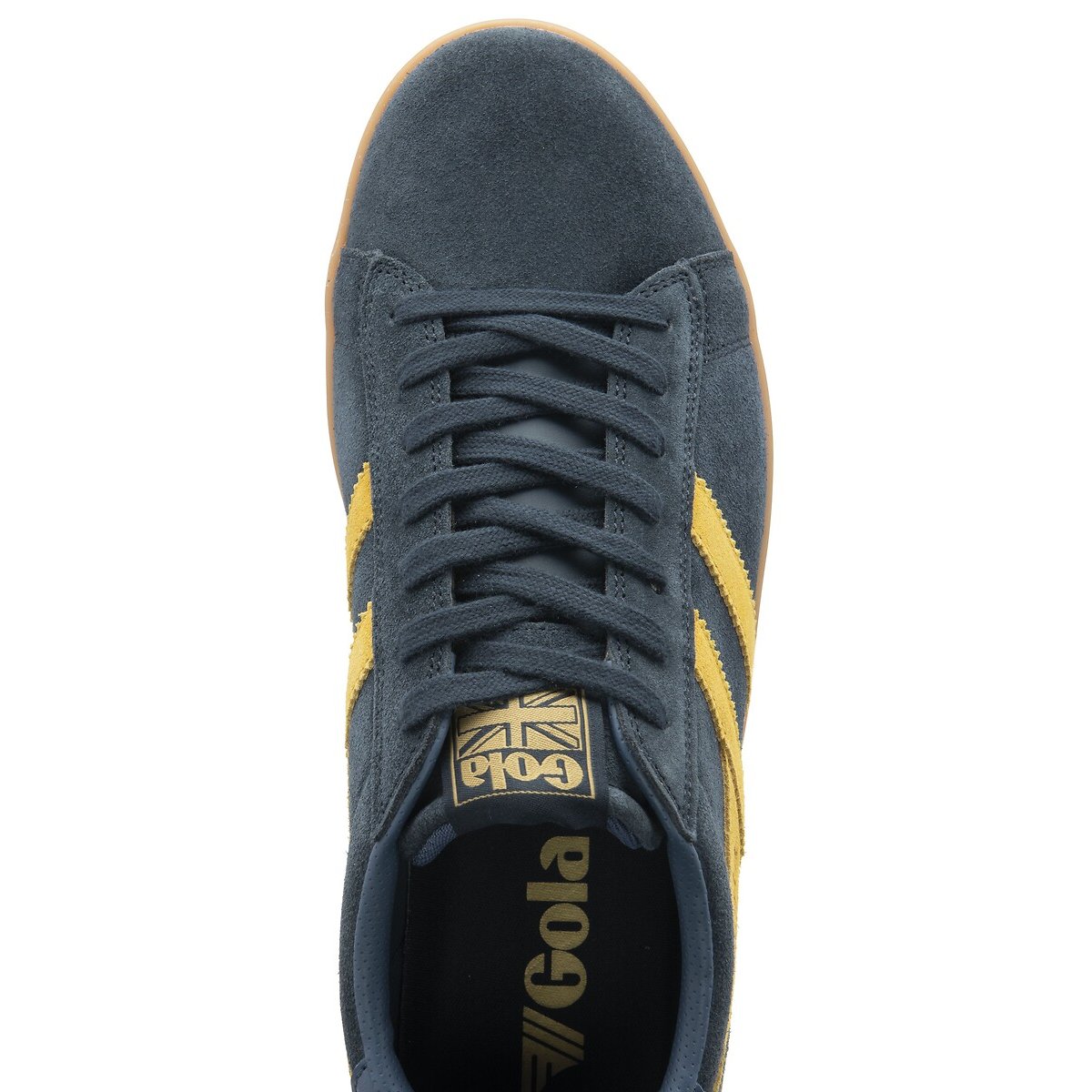 Sneakers pelle Equipe II Suede marine/giallo , GOLA