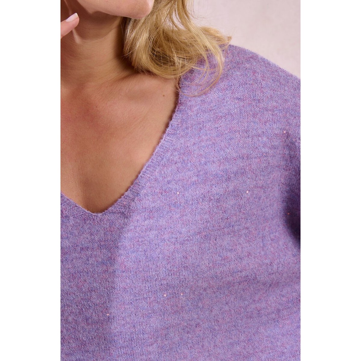 Oversized Sequined Jumper light purple, MOLLY BRACKEN