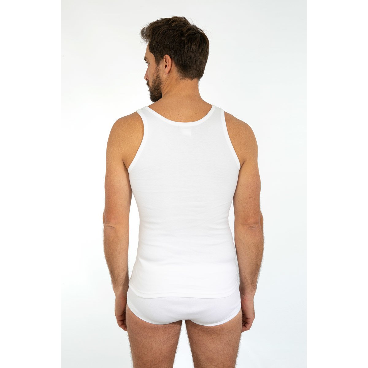 Débardeur en coton épais en taille 9 à 12 blanc, ARMOR-LUX