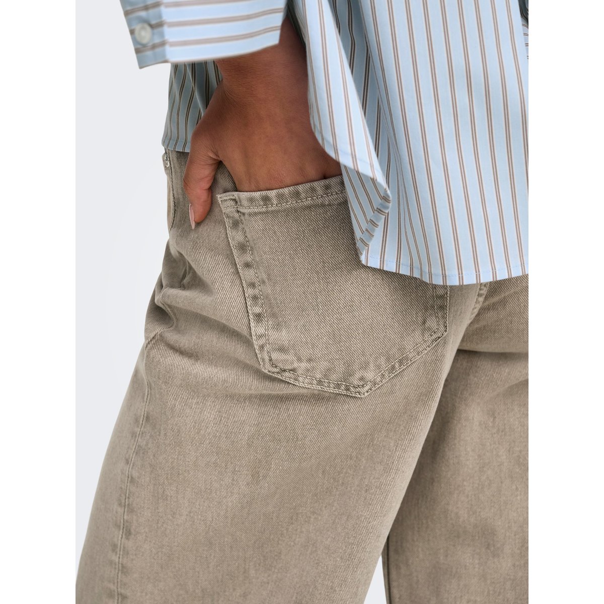 Jean À Jambe Large beige - travertine, JDY