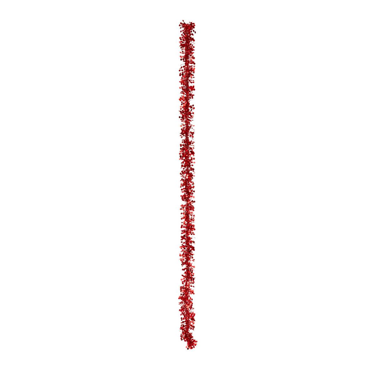 Guirlande brins fins hexagones 10 cm x 2m 6 plis rouge rouge, FEERIC LIGHTS & CHRISTMAS