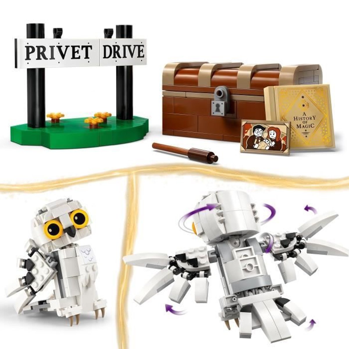 LEGO Harry Potter - Set Hedwige au 4 Privet Drive - 76425 pour les jeunes sorciers multicolore, LEGO