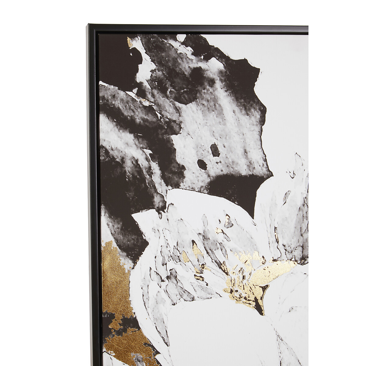 Metallic Flower Framed Wall Art black, FIFTY FIVE SOUTH