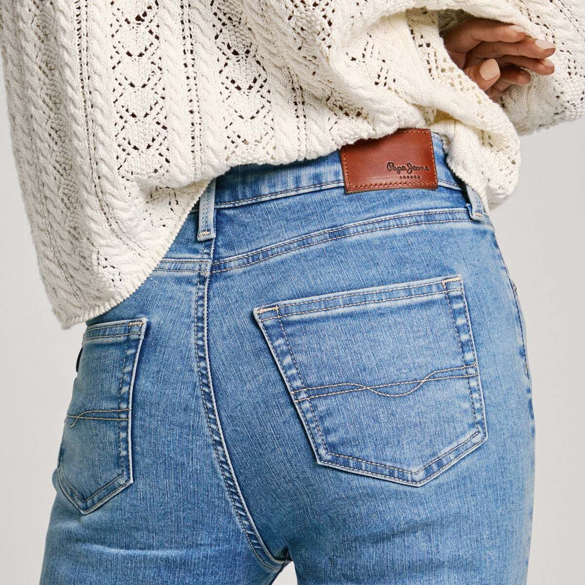 Jean Coupe Super Skinny, Taille Moyenne bleach, PEPE JEANS