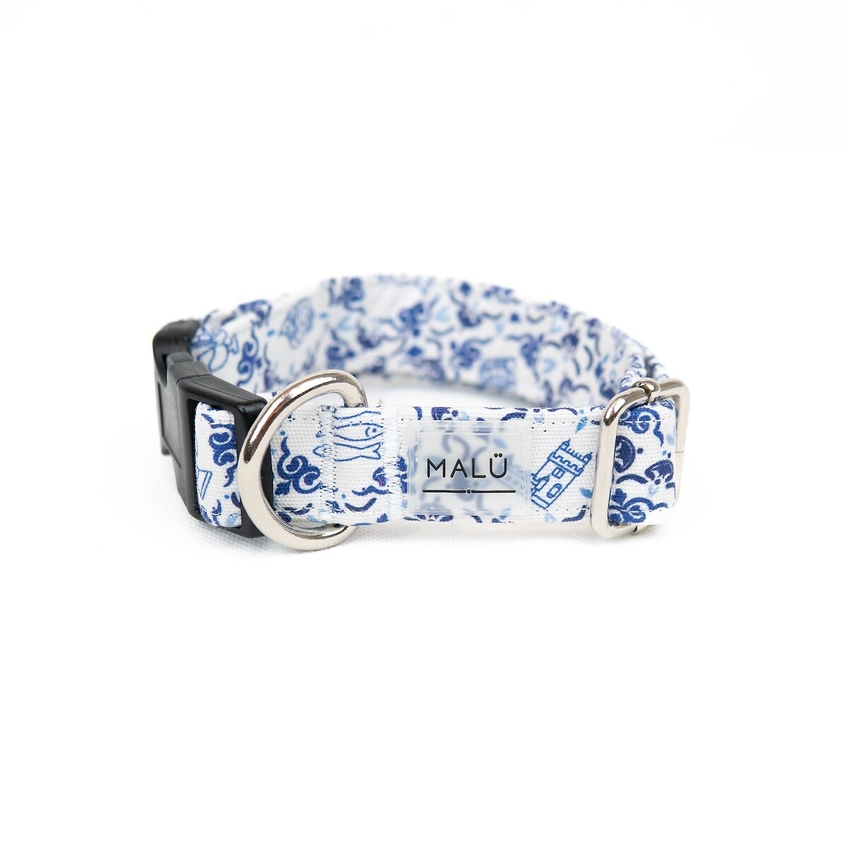 Coleira para cão Saudade, Malü Pet Wear blue, MALU PET WEAR