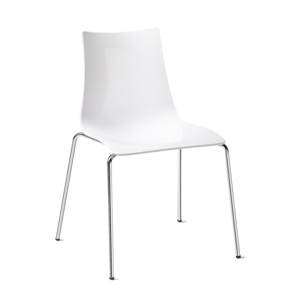 Chaise design empilable, ZEBRA blanc, SCAB DESIGN