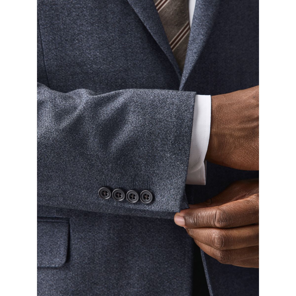 Veste motionflex en flanelle stretch bleu, NEXT
