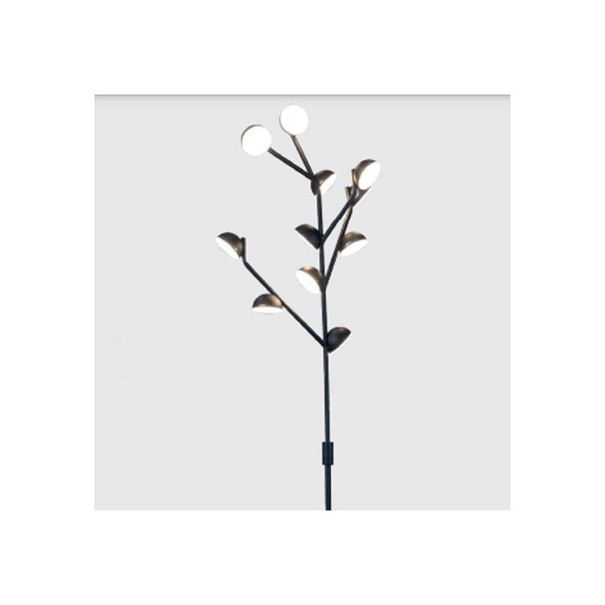 Lampadaire Noir Poésie 11 spots LED noir, MILLUMINE