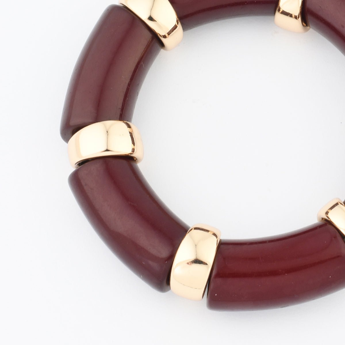 Bracelet tube bordeaux et doré bordeaux, BALABOOSTE
