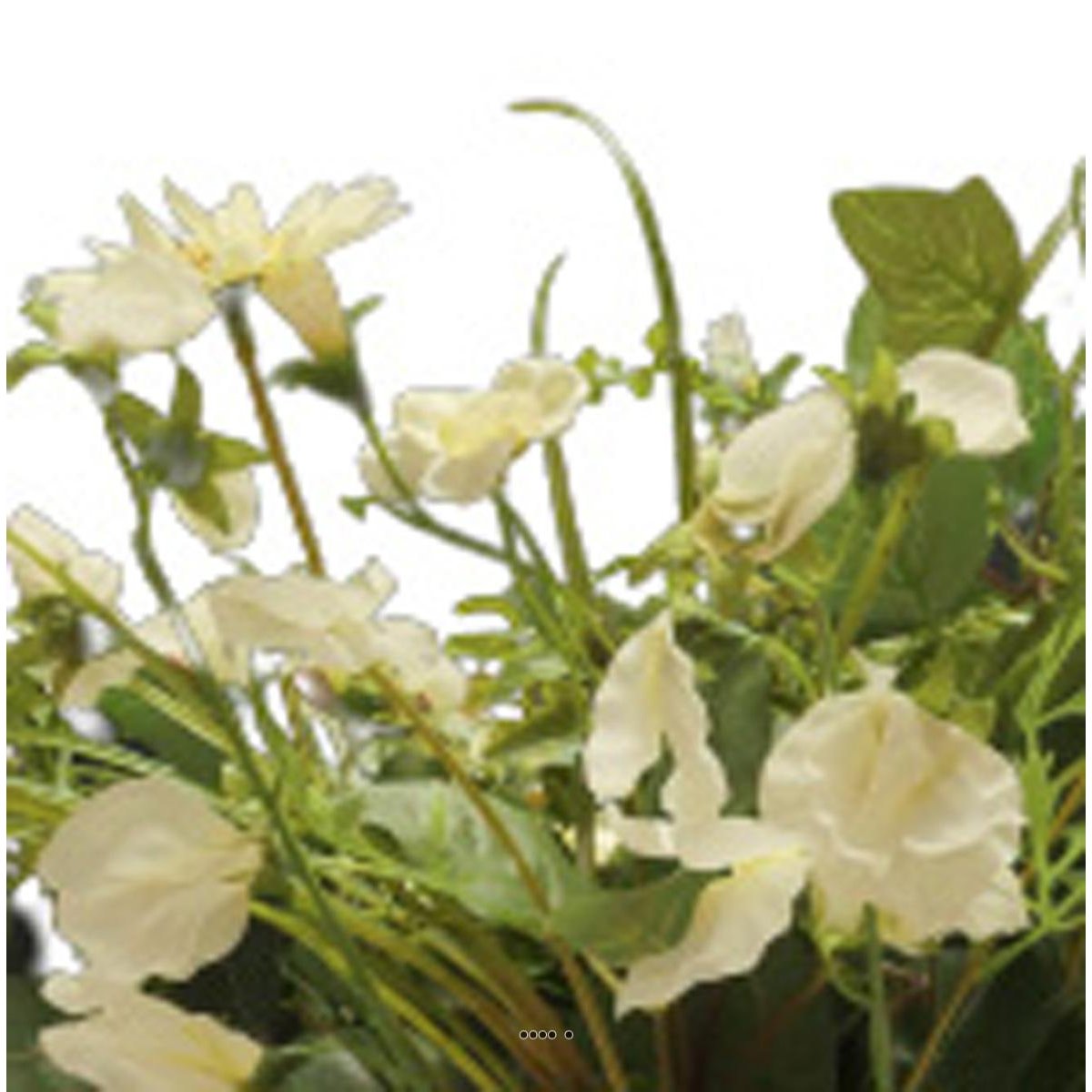 Bouquet de fleurs artificielles en pot H 38 crème, ARTIFICIELLES
