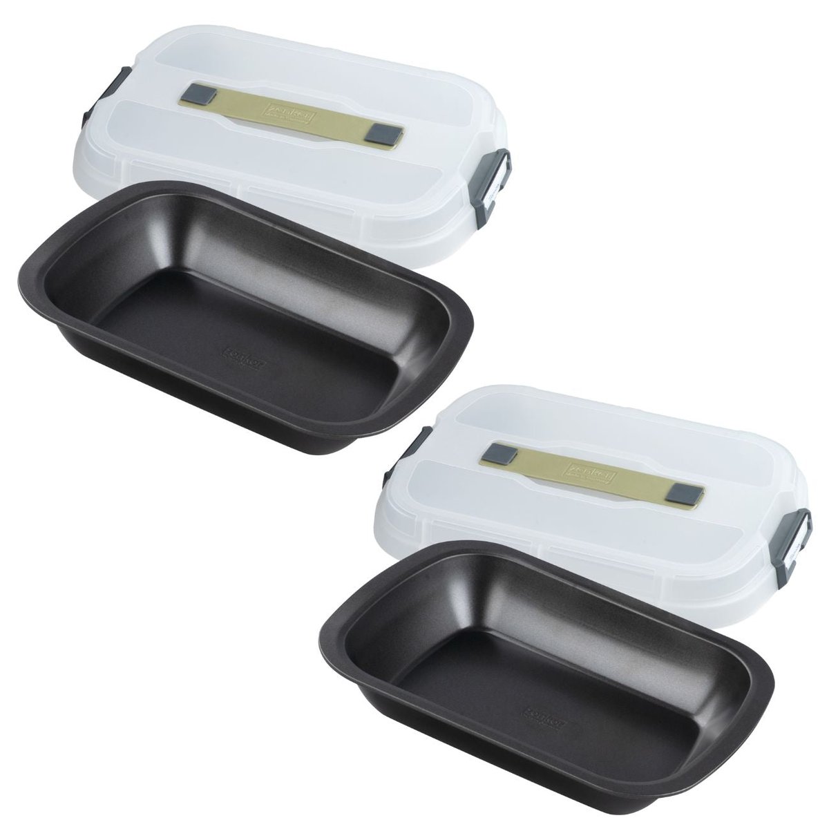 Lot de 2 moules à gâteaux rectangulaires noir, ZENKER