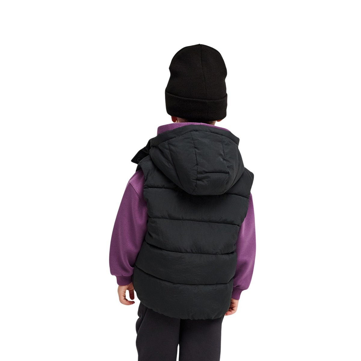 Veste sans manches chaude NOLLIE SLEEVELESS PUFF noir tarmac, QUIKSILVER