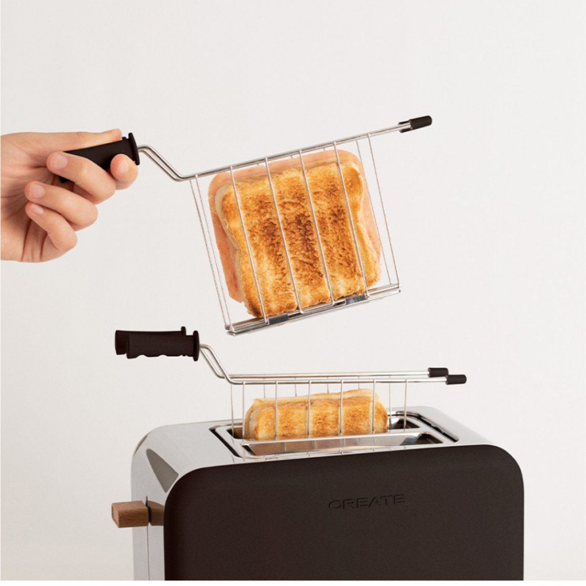 Pack TOAST RETRO + 2 GRILLES noir, CREATE