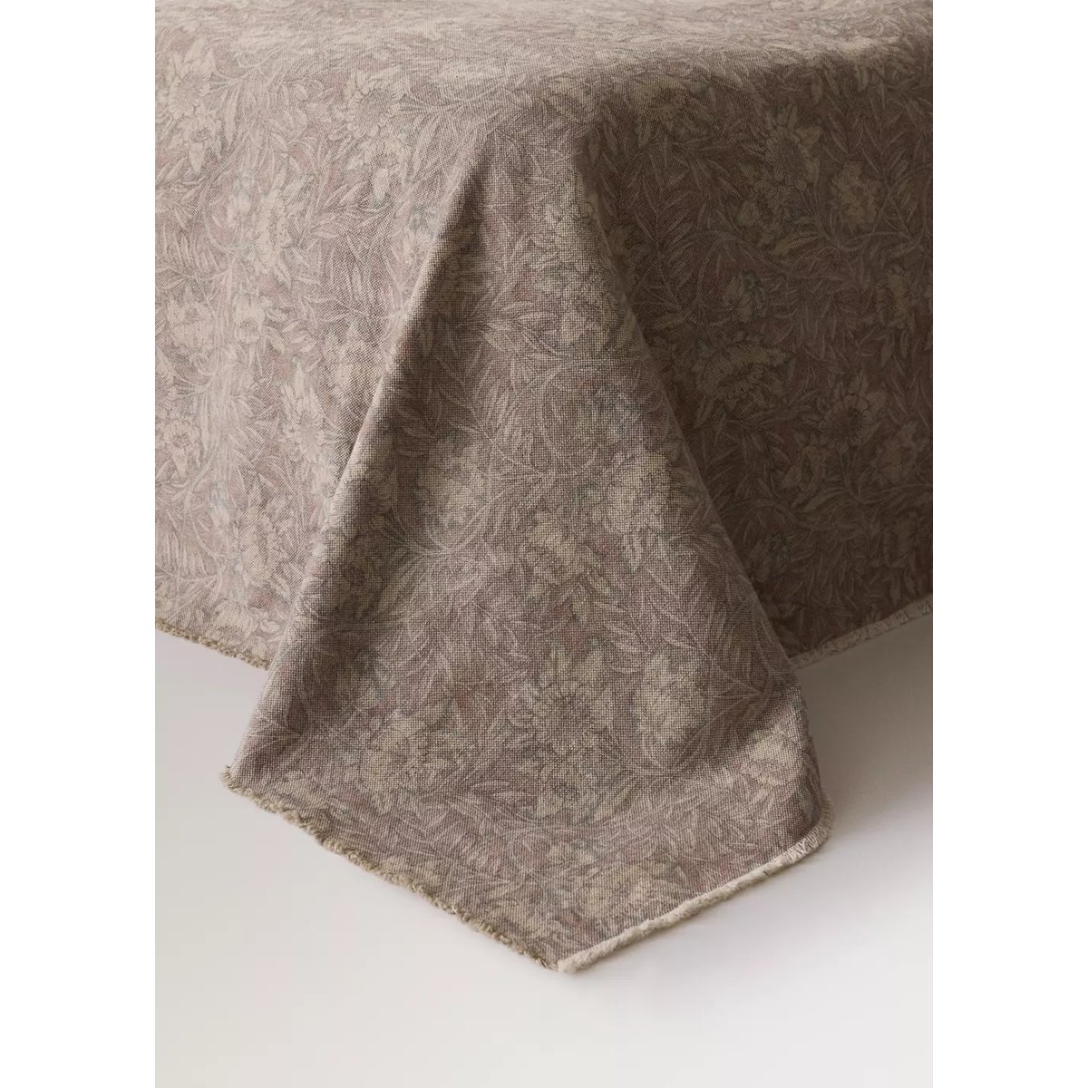 Couvre-lit en coton et lin à motif ornemental Lit 130/140/150 cm rose, MANGO HOME
