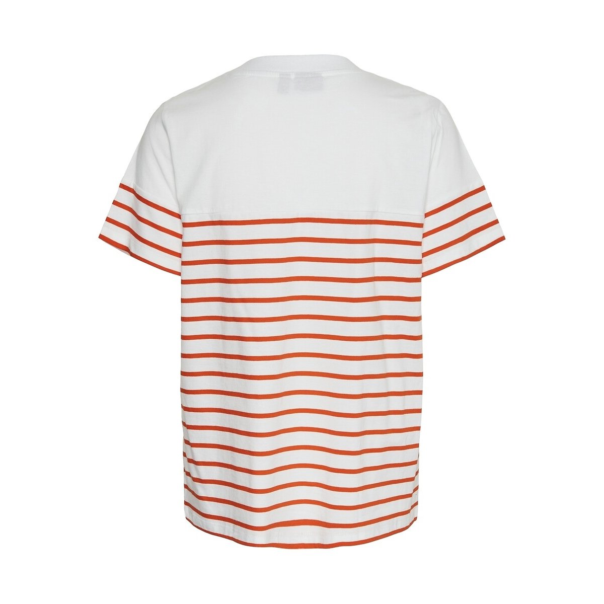 Striped Short Sleeve T-Shirt white/red, PIECES