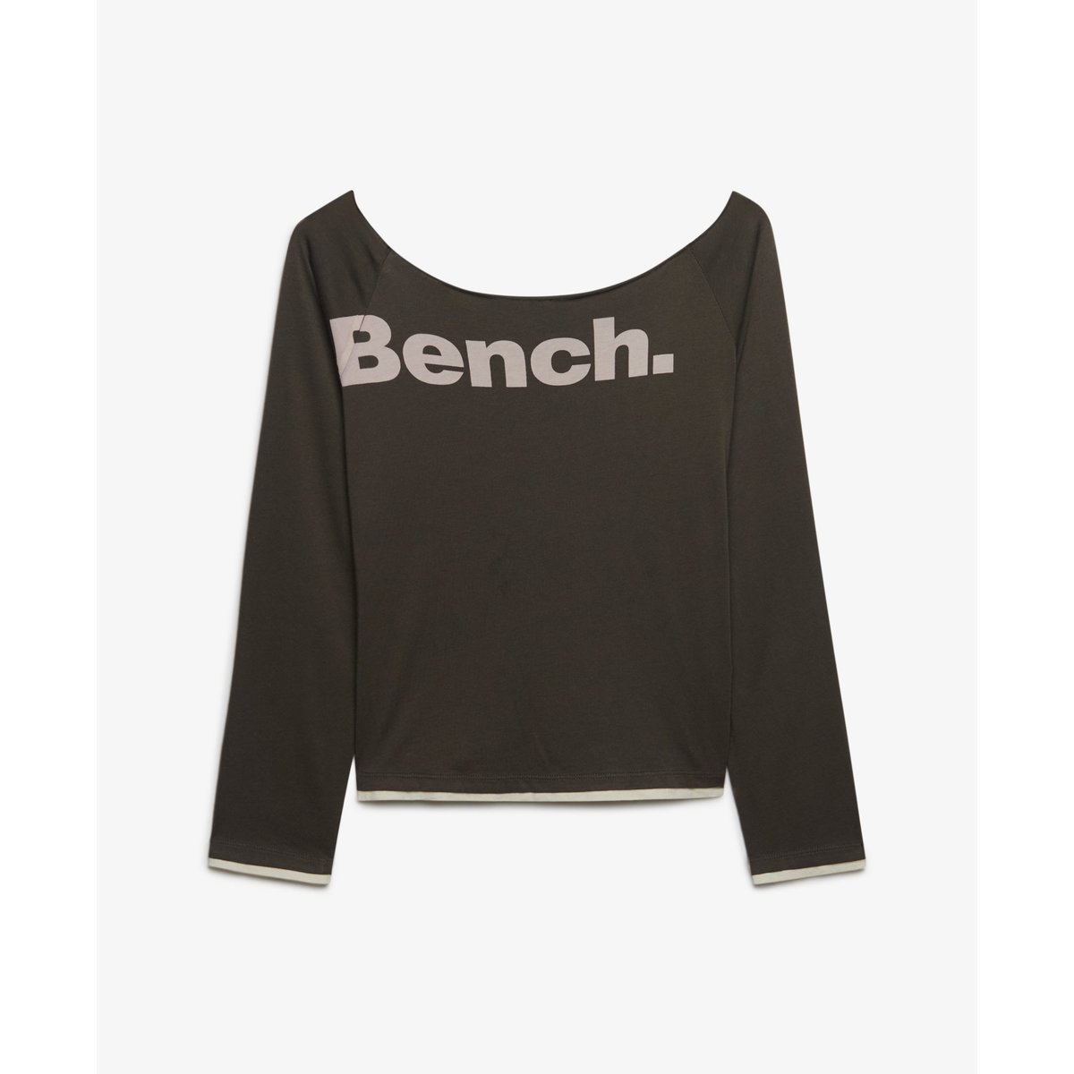 Top superposé Bench coupe ajustée olive noir/ rayon de lune, SUPERDRY