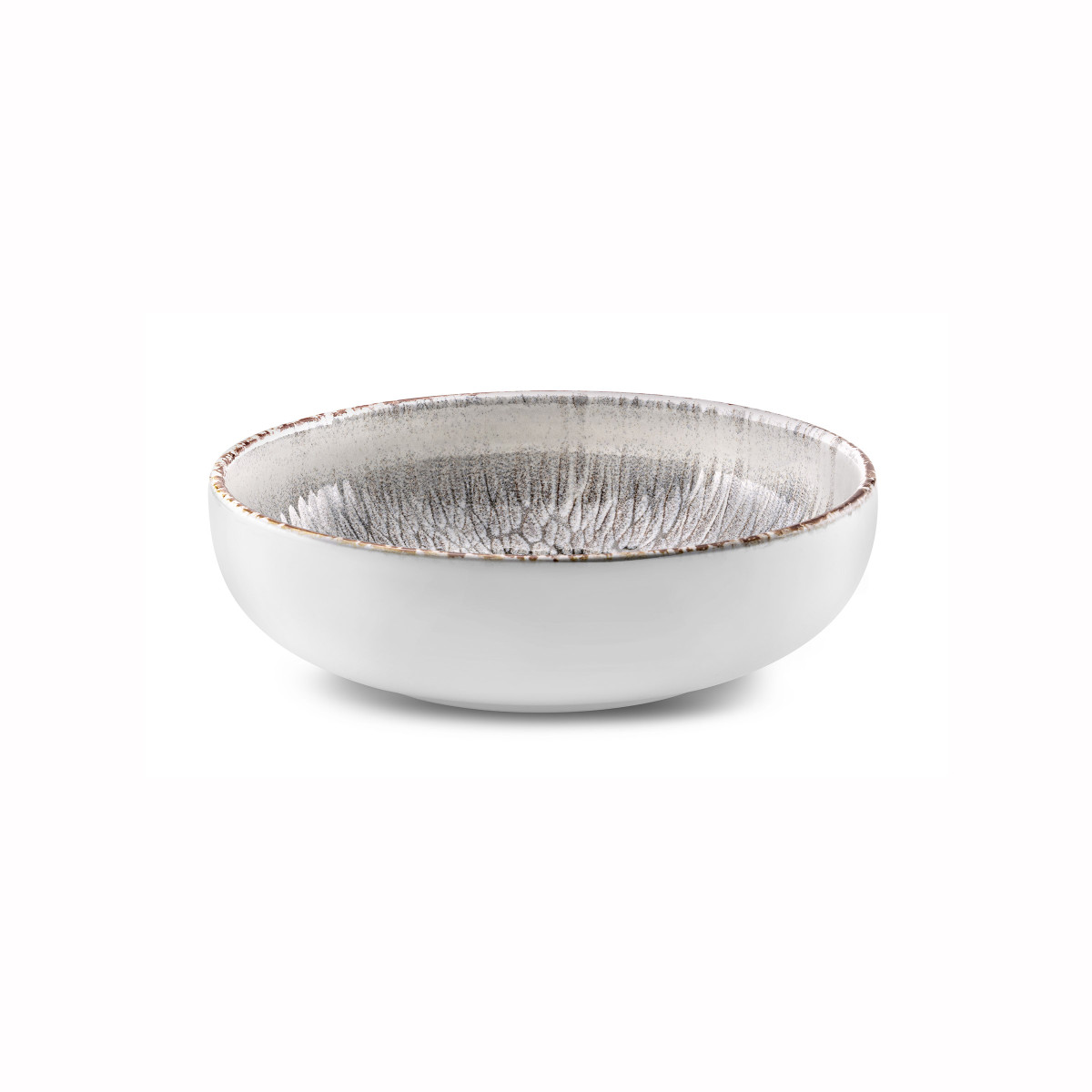 Assiette salade et pâtes (lot de 6) - gris texturé, MEDARD DE NOBLAT