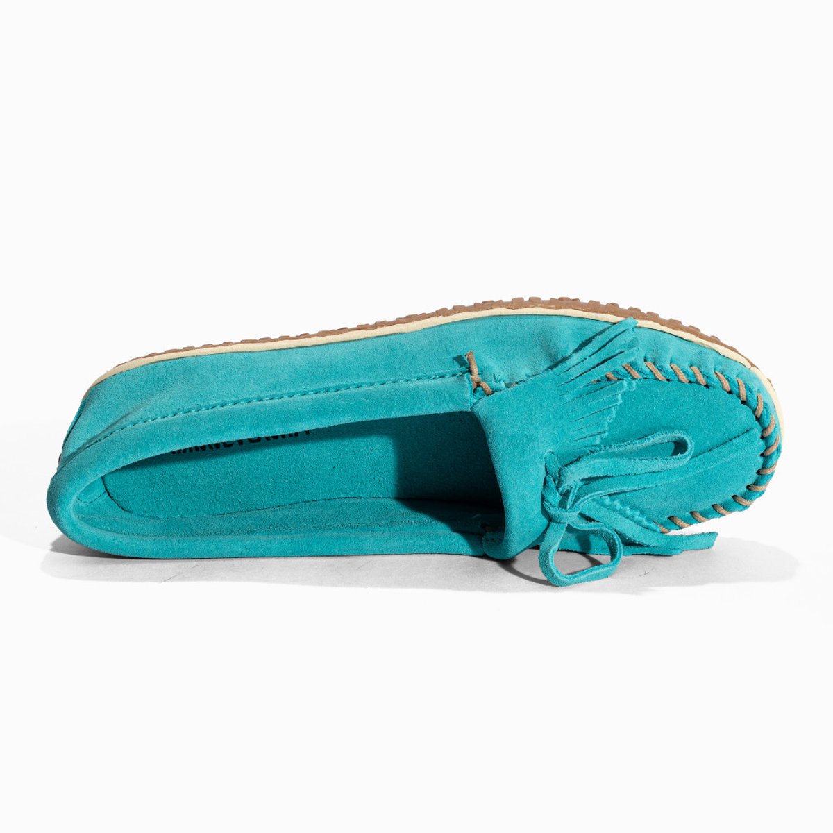 Mocassins en cuir Kilty Tread turquoise, MINNETONKA