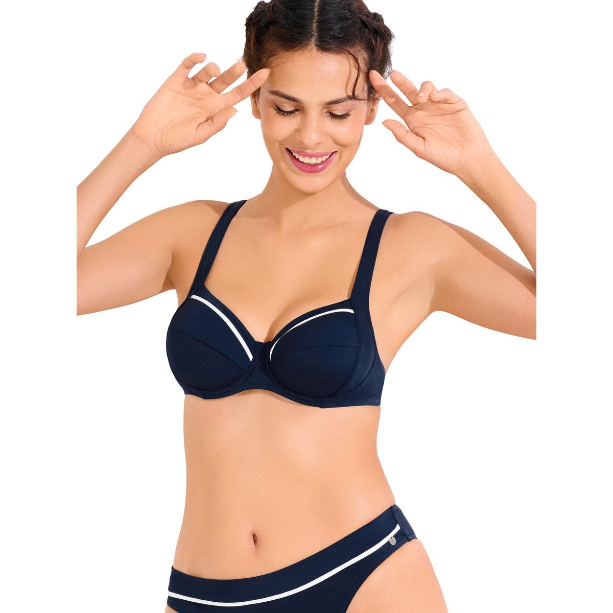 Haut maillot de bain armaturé UVITA bleu, LISCA