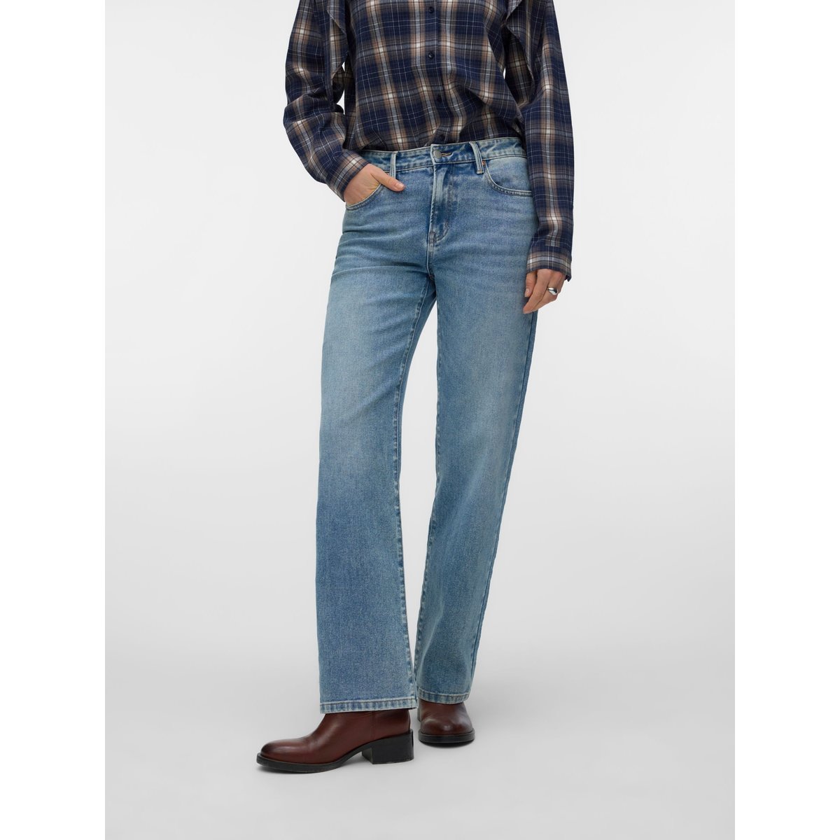 Jean Coupe Droite light blue denim, VERO MODA