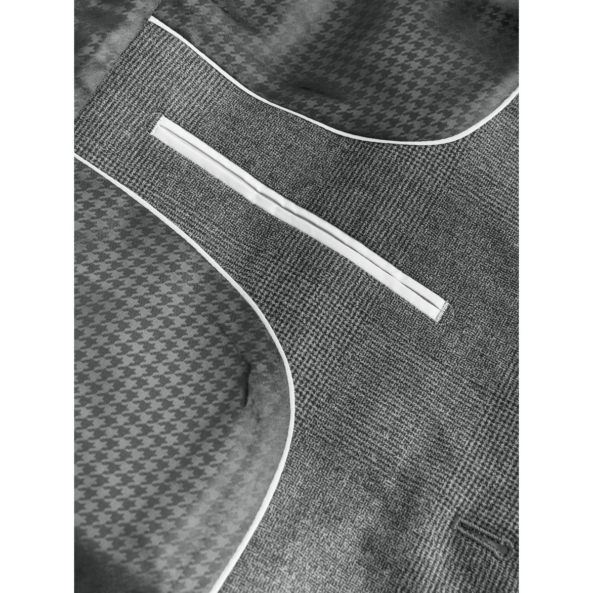 Veste de costume ajustée en laine à carreaux gris, NEXT
