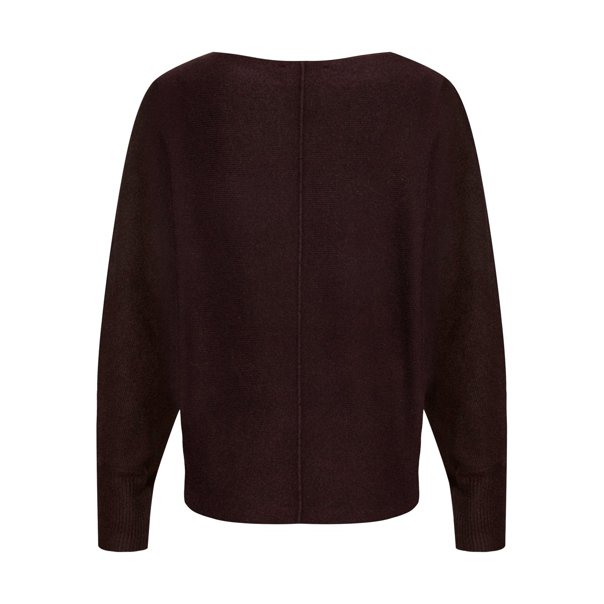 Pull-over en maille à manches chauve-souris dark brown melange, ZERO
