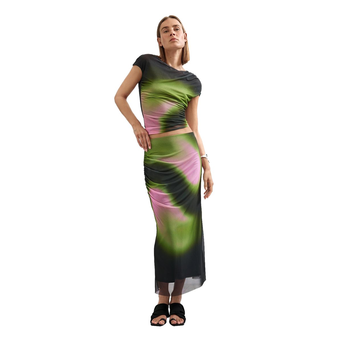 Jupe crayon en maille noir, DESIGUAL