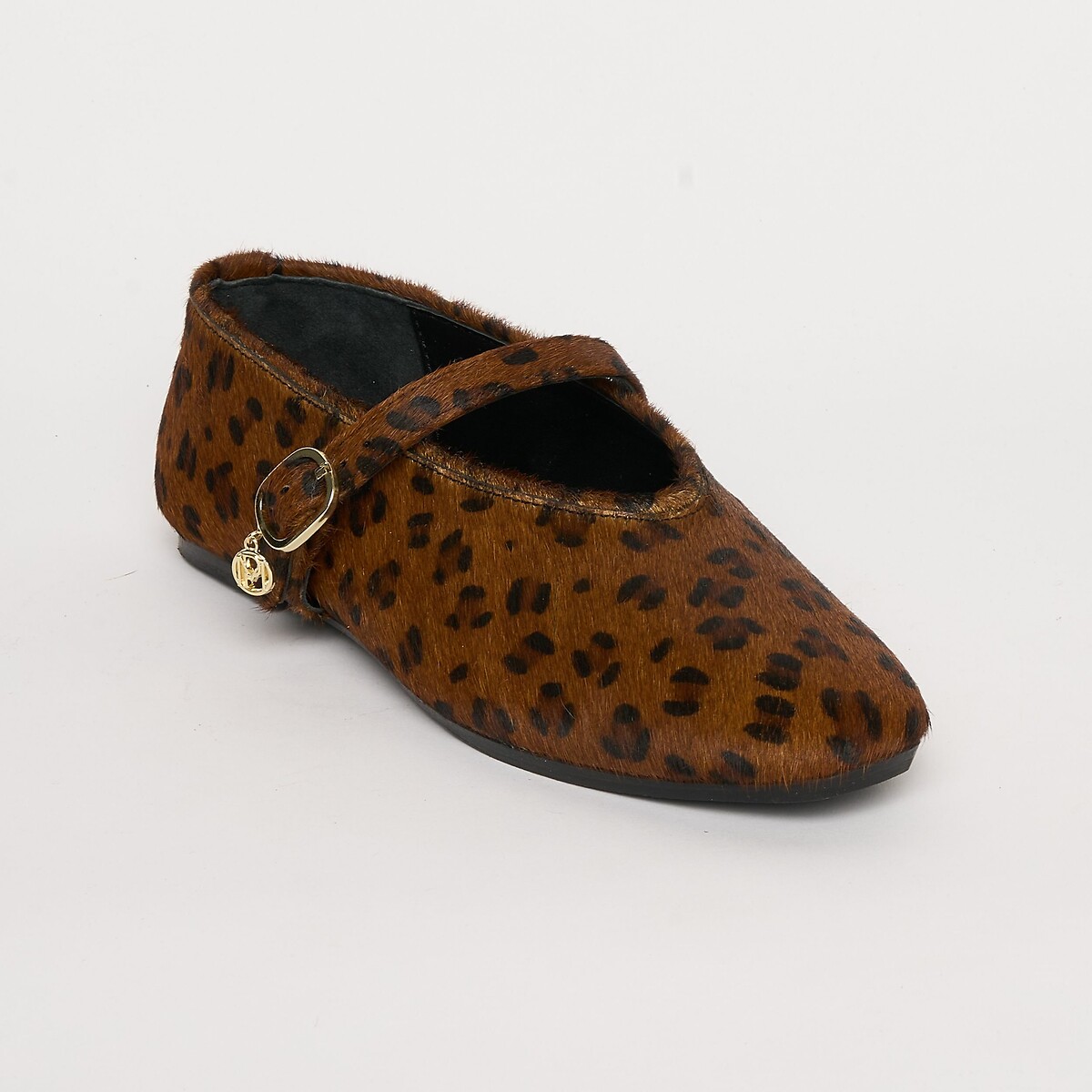 Carlita Leather Ballet Pumps leopard print, PETITE MENDIGOTE