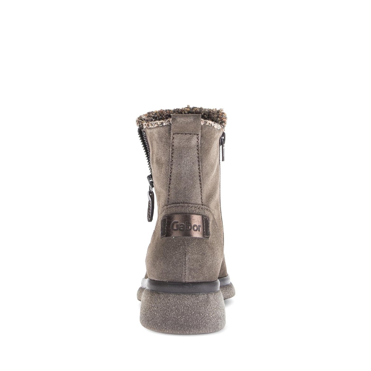 Bottines en cuir à talon décroché marron, GABOR