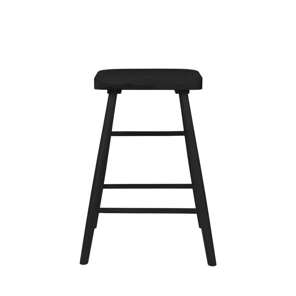 Tabouret de bar en bois H65,5cm- VANDER noir, DRAWER