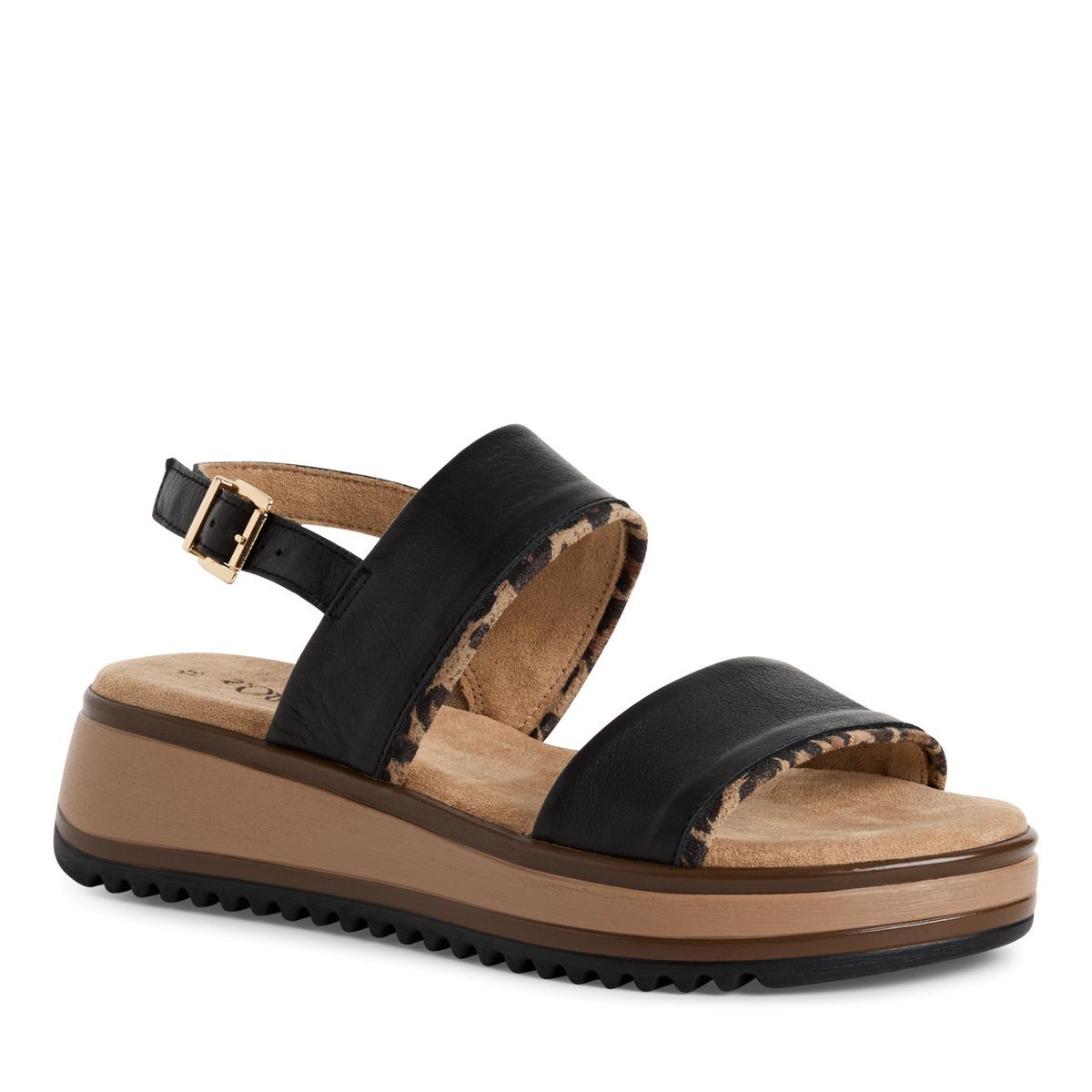 Sandale en cuir noir, S.OLIVER