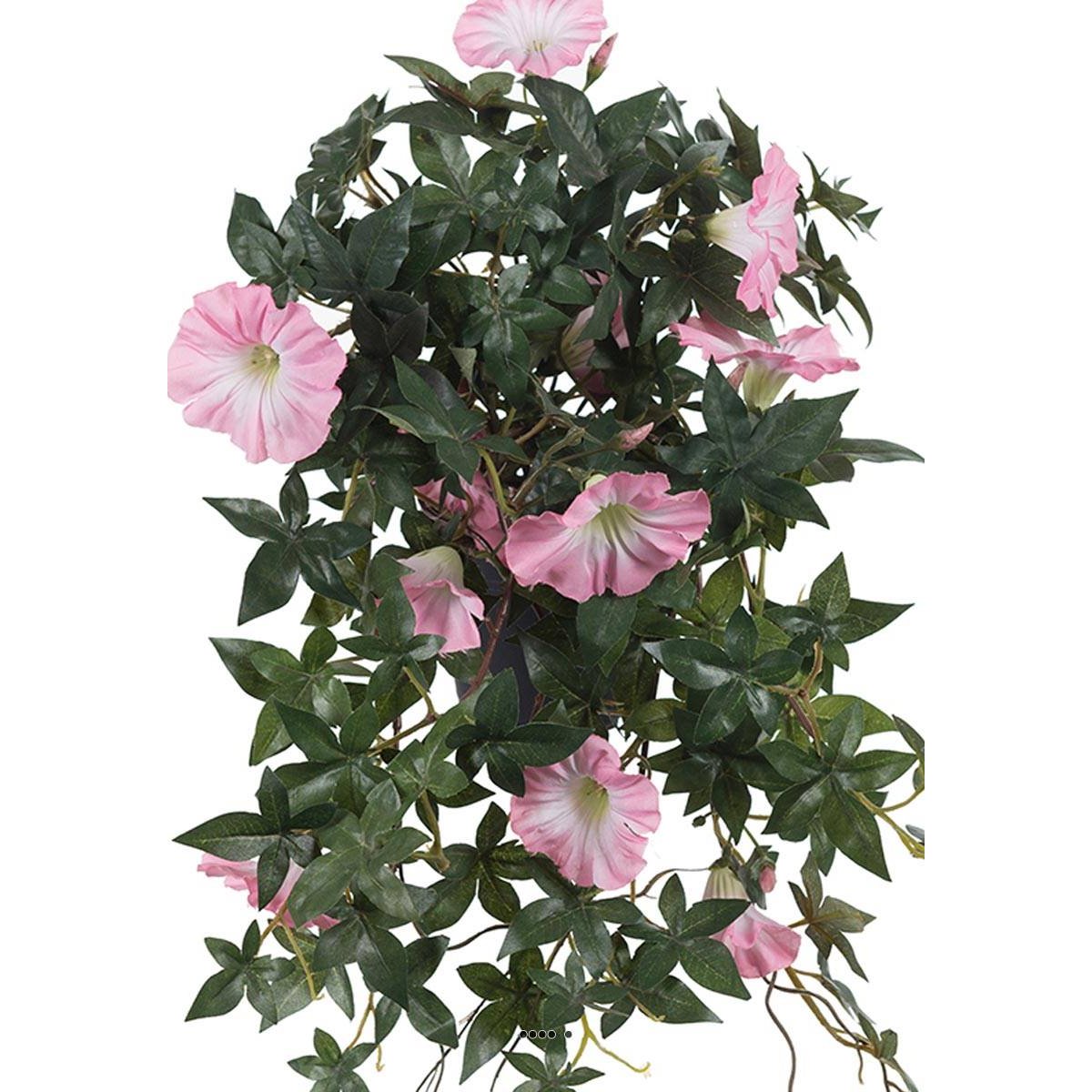Ipomée liseron artificiel retombant en pot rose, ARTIFICIELLES