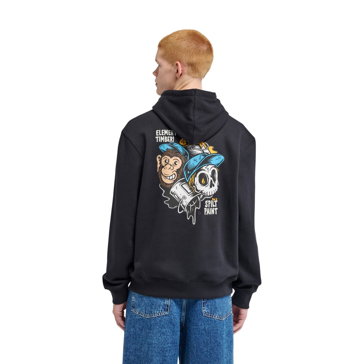 Sweat capuche TIMBER FLOW noir flint black, ELEMENT