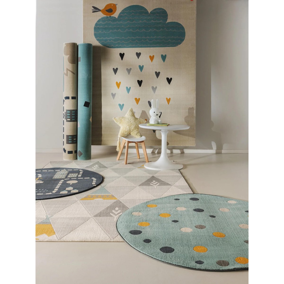 Tapis enfant JUNO beige, BENUTA 